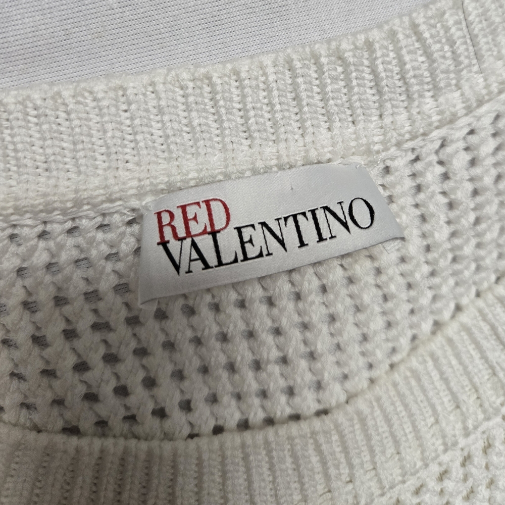 RED Valentino White Knit Cotton Dress